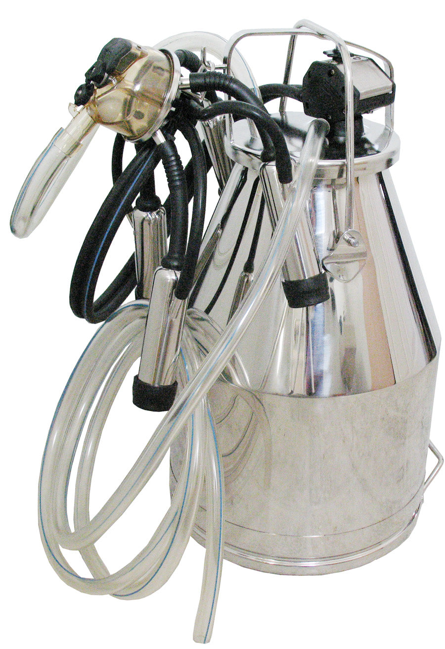 Complete Milking Package - 3 HP Gas Portable Milker w/ 1 Bucket Assembly for Cows
