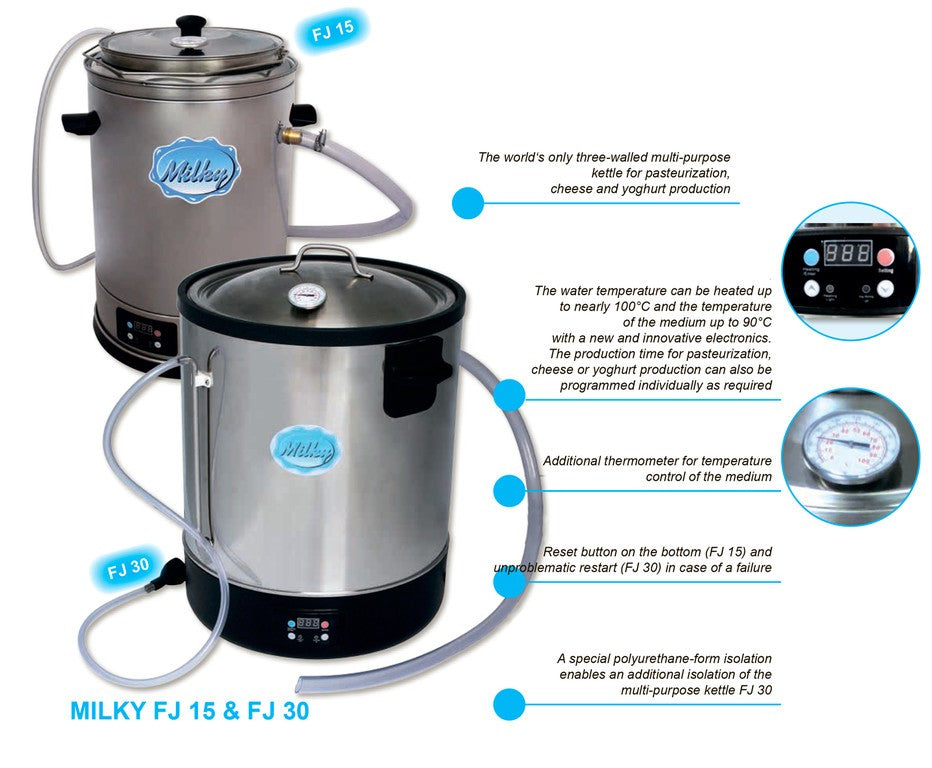 Small Milk Pasteurizer and Yogurt Machine Milky FJ 15 (115V)